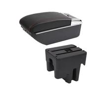 Scatola Portaoggetti Bracciolo Per Toyota Avanza 2016 Bracciolo Per Auto, Parti Speciali Per Interni, Centro Di Stoccaggio(C red line 7USB)