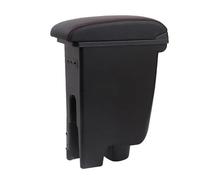 Scatola Portaoggetti Bracciolo Per Toyota Per Aygo Per BJ Bracciolo Box Accessori Per Auto Negozio Box Dettaglio Interno(A1 Black red leather)
