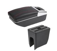 Scatola Portaoggetti Centrale Per Bracciolo Auto Accessori Interni USB Per Renault Per K-ZE Per Dacia Per Spring BLNETU(A1 style red line)