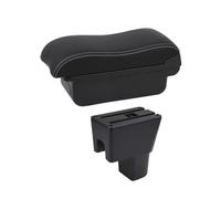 Scatola Portaoggetti Centrale Per Suzuki Per Celerio Car PU Leather Car Armrest Box Car Armrest Box(B2 White Line)