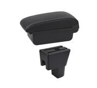 Scatola Portaoggetti Centrale Per Suzuki Per Celerio Car PU Leather Car Armrest Box Car Armrest Box(B1 White Line)