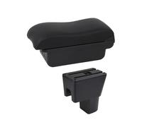 Scatola Portaoggetti Centrale Per Suzuki Per Celerio Car PU Leather Car Armrest Box Car Armrest Box(C2 Black Line)