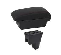 Scatola Portaoggetti Centrale Per Suzuki Per Celerio Car PU Leather Car Armrest Box Car Armrest Box(C1 Red Line)