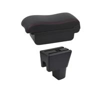 Scatola Portaoggetti Centrale Per Suzuki Per Celerio Car PU Leather Car Armrest Box Car Armrest Box(B2 Red Line)