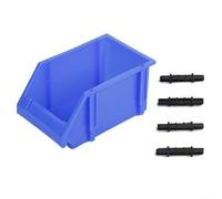 Scatola portaoggetti compatibile con plug-in per scaffali da officina con materiale HDPE e prestazioni resistenti alla temperatura (blu)