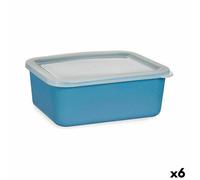 Scatola portaoggetti con coperchio Blu scuro 14,5 x 7 x 19,5 cm [6 Unità]