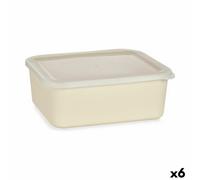 Scatola portaoggetti con coperchio Giallo Bambù Melammina Amido di mais [6 Un