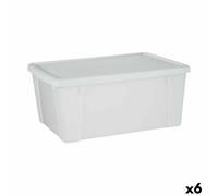 Scatola portaoggetti con coperchio Stefanplast Elegance Bianco Plastica 29 x