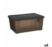 Scatola portaoggetti con coperchio Stefanplast Elegance Grigio Plastica 15 L
