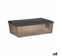 Scatola portaoggetti con coperchio Stefanplast Elegance Grigio Plastica 30 L