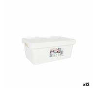 Scatola portaoggetti con coperchio Tontarelli Maya Bianco 4,2 L 28 x 18 x 11,
