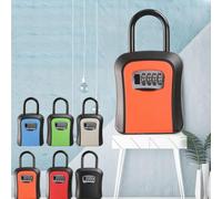 Scatola portaoggetti con serratura a combinazione per chiavi, soluzione sicura da parete per una facile gestione delle chiavi (nero)