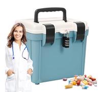 Scatola portaoggetti con serratura | Contenitore portatile con serratura - Grande capacità organizer per documenti, file, strumenti, cucina, ufficio, lavoro elettricista e oggetti da collezione con