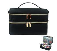 Scatola portaoggetti da cucito, organizer per borse da cucito, organizer per borse da cucito, organizer impermeabile con doppio strato, scatola portaoggetti con cerniera bidirezionale per strumenti da