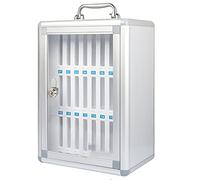 Scatola portaoggetti da parete con serratura per aule e ufficio, 24 scomparti, pratico scomparto per tabelle tascabili, sicura per un facile accesso e sicurezza