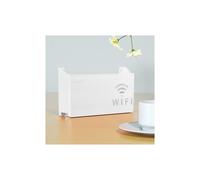 Scatola portaoggetti da parete in ABS per router Wi-Fi wireless, colore bianco.