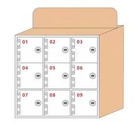 Scatola portaoggetti da parete, trasparente, sicura per personale di fabbrica e studenti, contiene 60 telefoni, ideale per la gestione sicura dei dispositivi mobili