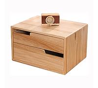 Scatola Portaoggetti da Tavolo in Legno, Schedari A Cassetto A 2/3/4 Strati. Lo Schedario può Contenere Carta A4, Riviste E Documenti, 35×26×23cm
