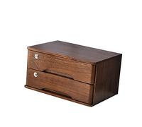 Scatola portaoggetti da ufficio A4 con serratura con 3 cassetti, marrone per forniture da ufficio, ricevute, documenti e casa nization, soluzione di archiviazione sicura