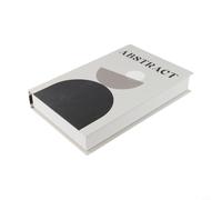 Scatola portaoggetti decorativa per libri, elegante, in materiale di carta, per libreria, scrivania, tavolino da caffè, design minimalista, pratico, 26 x 17 x 4 cm, nero, bianco, grigio (FH-25)