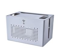 Scatola Portaoggetti Desktop Staccabile per Router e Cavi di Rete in Bianco Grig