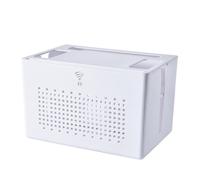 Scatola Portaoggetti Desktop Staccabile per Router e Cavi di Rete in Bianco Grig