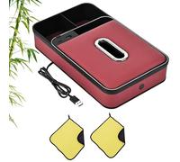 Scatola portaoggetti for bracciolo auto con luce LED, ricarica rapida USB/PD, porta fazzoletti in microfibra e organizer multifunzione for console for auto/SUV/camion(Red)