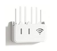 Scatola portaoggetti for router, montaggio a parete/desktop a doppio scopo | Realizzato in materiale ABS, consente di risparmiare spazio e fornisce ventilazione e dissipazione del calore(White)