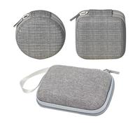 Scatola portaoggetti grigia da 3 pezzi, custodia per auricolari, scatola per auricolari con scomparto in rete, borsa per auricolari con cerniera, custodia per cavo dati, mini borsa per accessori