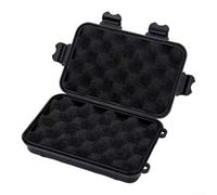 Scatola portaoggetti impermeabile e sigillabile, per kit di sopravvivenza all'aperto, antipolvere, impilabile, struttura in plastica (S, nero)