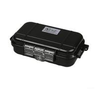 Scatola portaoggetti impermeabile per attrezzi ed elettronica da esterno con cuscinetti ammortizzanti regolabili per protezione dagli urti e uso in tutte le stagioni (nero)