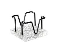 Scatola portaoggetti in acrilico con struttura in metallo, multiuso, organizer da scrivania per appunti, messaggi e promemoria, organizer funzionale da scrivania