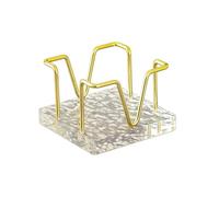 Scatola portaoggetti in acrilico con struttura in metallo, multiuso, organizer da scrivania per appunti, messaggi e promemoria, organizer funzionale da scrivania