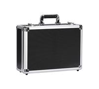 Scatola portaoggetti in alluminio - Organizer portatile in lega, custodia quadrata piccola, contenitore protettivo in spugna, supporto compatto sicuro, unità di trasporto multiuso | Conveniente dispos