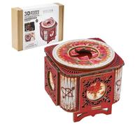 Scatola portaoggetti in legno 3D a forma di puzzle, organizer meccanico per gioielli e mini scatola portaoggetti, puzzle in legno 3D per adulti e ragazzi, regalo romantico per donne e giocando per