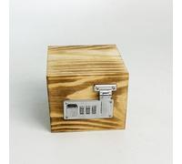 Scatola portaoggetti in legno con chiusura a password, con coperchio quadrato cieco, costruita per conservare in modo sicuro gioielli e ricordi personali in una robusta custodia in legno (stile due)