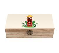 Scatola portaoggetti in legno con coperchio incernierato, fatta a mano, in legno, per ricordi di nozze, organizer decorativo, totem tribale del sole, custodia per gioielli, monete, biglietti, foto,