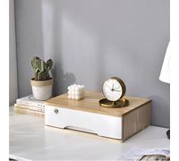 Scatola portaoggetti in legno, organizer da scrivania, armadietto a 4 cassetti con serratura, organizer per documenti A4 per forniture per ufficio, soluzione di archiviazione da tavolo