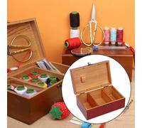 Scatola portaoggetti in legno per cucito, custodia regalo per quilting e ricamo