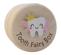 Scatola Portaoggetti In Legno Per Dentini Da Latte, Adorabile Scatola Portaoggetti Intagliata Per I Denti Perduti Dei Bambini -Per Baby Shower, Ricordi Di Compleanno, Regali Fatati