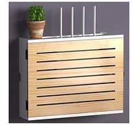 Scatola portaoggetti in legno per router WiFi, montaggio a parete, copertura organizer per modem, cavi, prese multiple, per casa, camera da letto, soggiorno, set-top box di rete, correttore (naturale