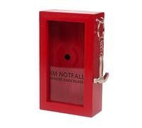 Scatola portaoggetti in legno rossa Vigili del Fuoco con martello per risparmiar