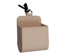 Scatola portaoggetti in pelle per auto progettata per un uso pratico, creando un posto compatto e sicuro per oggetti personali nelle prese d'aria dell'auto (beige)