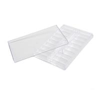 Scatola portaoggetti in plastica a 19 scomparti per componenti elettronici e strumenti di riparazione orologi, con coperchio trasparente e design con serratura