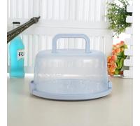 Scatola portaoggetti in plastica con manico rotondo Scatola porta torta (azzurro