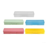 Scatola portaoggetti in plastica con scomparti multipli per organizzare punte delle unghie, tagliaunghie, accessori per nail art e piccoli strumenti (bianco)