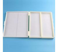 Scatola portaoggetti in plastica for vetrini da microscopio, 100, 50, 25, 12 e 10 pezzi, for fette biologiche, for preparati(100pcs slides box)