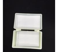 Scatola portaoggetti in plastica for vetrini da microscopio, 100, 50, 25, 12 e 10 pezzi, for fette biologiche, for preparati(12pcs slides box)