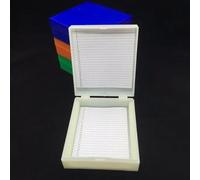Scatola portaoggetti in plastica for vetrini da microscopio, 100, 50, 25, 12 e 10 pezzi, for fette biologiche, for preparati(25pcs slides box)