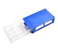 Scatola portaoggetti in plastica impilabile per ferramenta e viti, con cassetti trasparenti e impugnatura per le dita, adatta per organizzare piccoli componenti (piccole dimensioni)